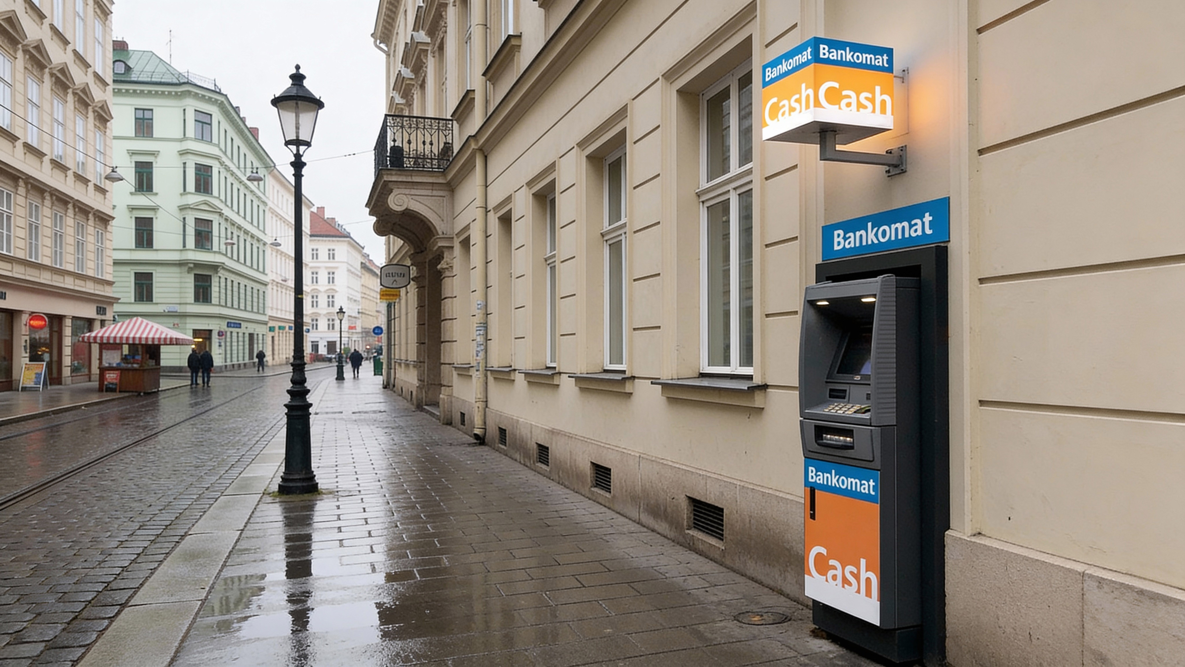 IC Cash Bankomat an einem Gebäude in einer österreichischen Innenstadt