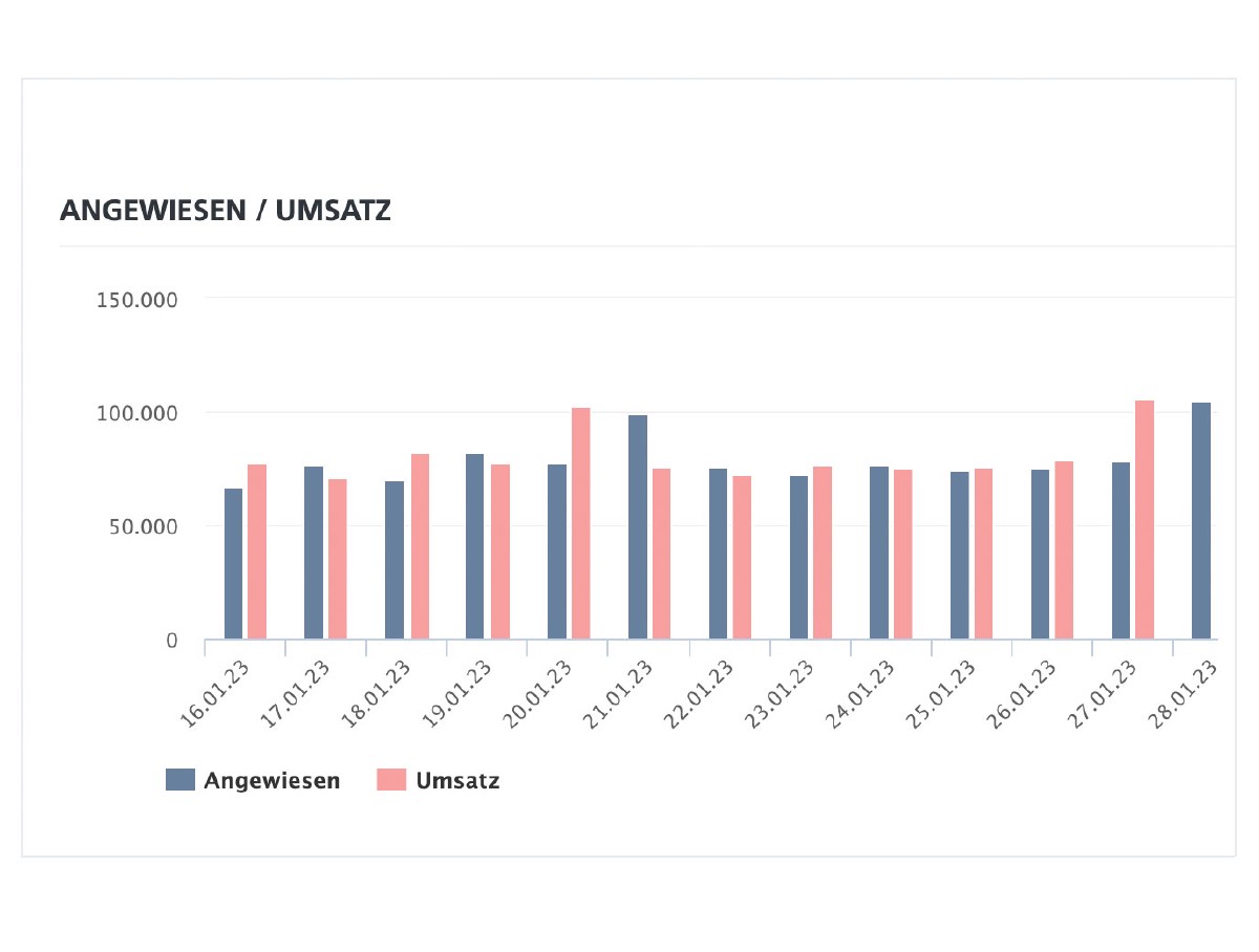 IC Cash Monitor Diagramm einer Umsatzzuordnung