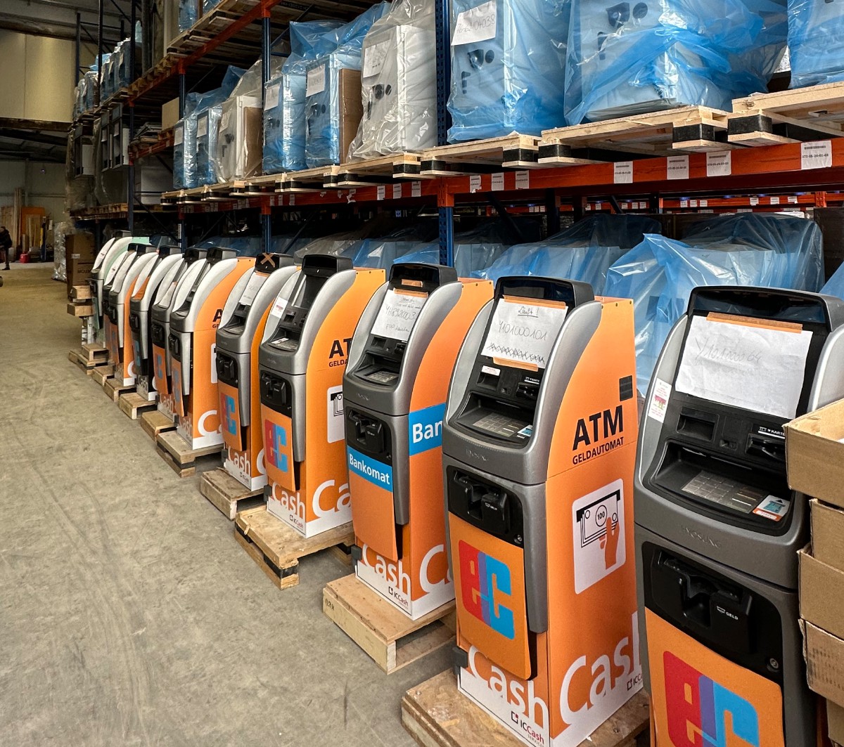 IC Cash ATMs in the warehouse